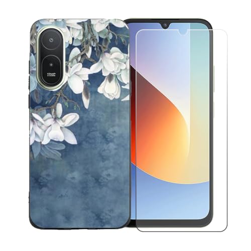 CongJiaLingXi�P�[�X�K�p�� POCO C85x (6.9") + �������ꂽ�K���X�X�N���[���v���e�N�^�[�A�_��ȃV���R�[���V�F���o���p�[TPU�ی�J�o�[�̂���,BST11