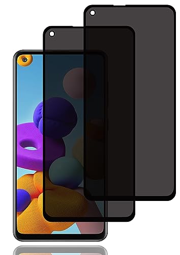 Protector Pantalla Privacidad para Samsung Galaxy A21s/A21 [2 Piezas],Cristal Vidrio Templado Antiespia,Dureza 9H,Sin Burbujas,Anti-Rasguños,Anti-Espía Protector Pantalla para Samsung Galaxy A21s/A21