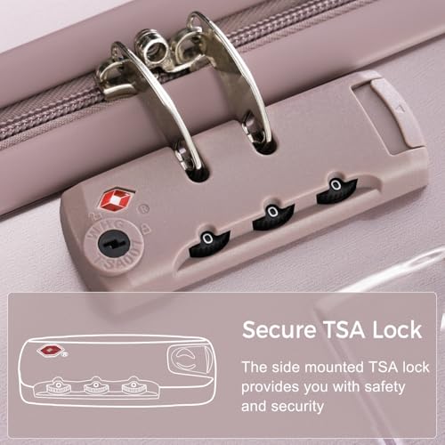 Golden 3pcs Luggage Set - ABS Hardside Spinner Suitcases (20''24''28'')2