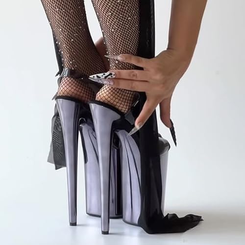 WUXIN H&P Women's 8 in Pole Dance High Heel Clear Platform Stiletto 6 7 in - Exotic Modern Dance Shoes for Pole Dancers, Exotic Dancers2