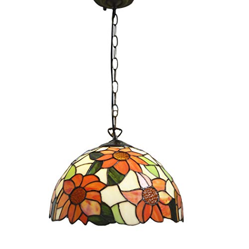 Pendentif en verre taché tournesols plafonnier suspendu salle à manger salon 110V