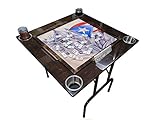 The Kitchen Zone Domino Table with Puerto Rico Flag - Anti-scrash and Water-Resistant(Legs Included)