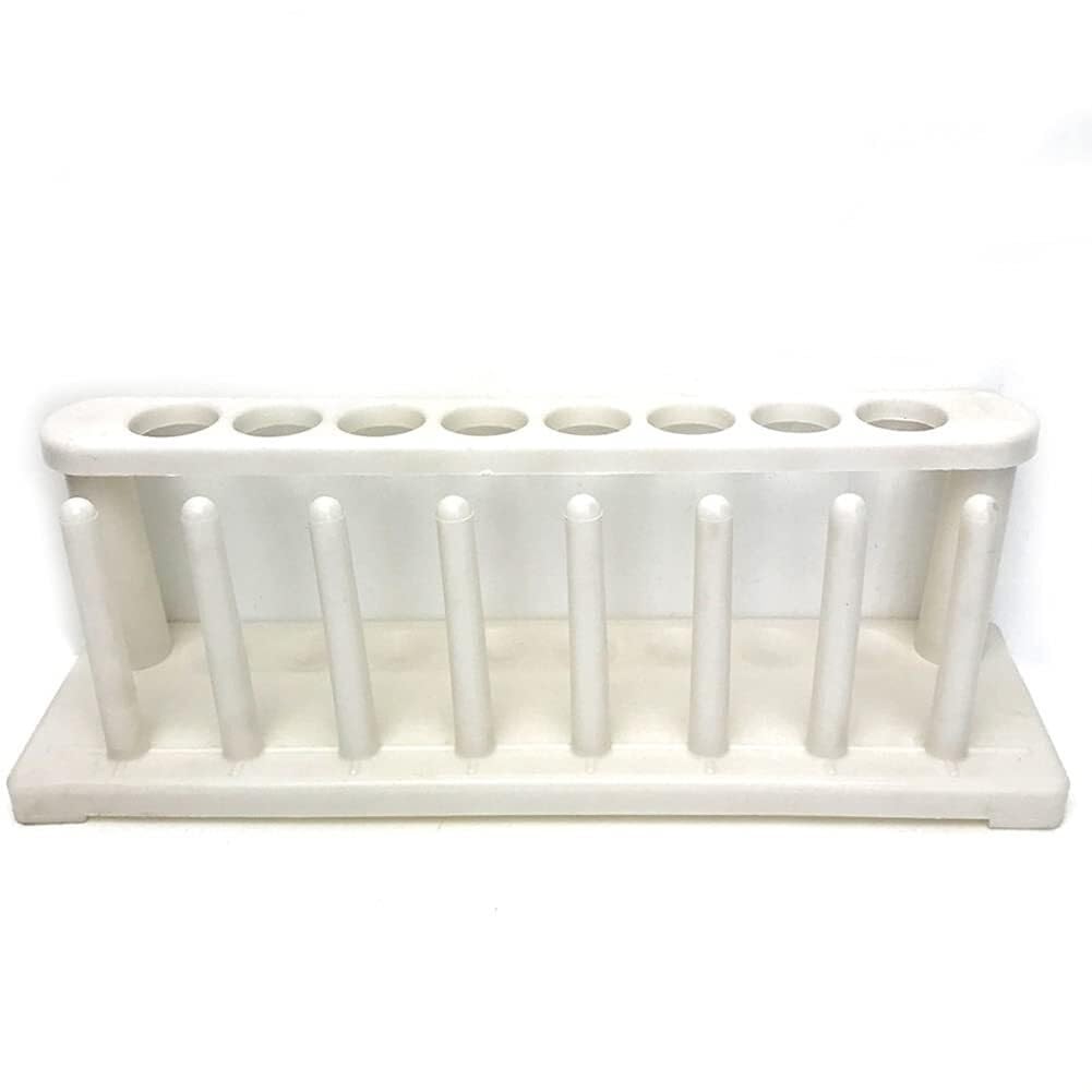 Soporte de Laboratorio Gradilla de plástico for Tubos ensayo 8 pocillos, Tubo Laboratorio científico, Suministros Escolar, Herramienta experimentación Gradilla para Tubos