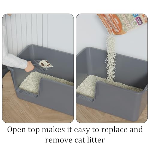 Arenero para Gatos Grande 4-Pack con Pala Gris miniatura 4