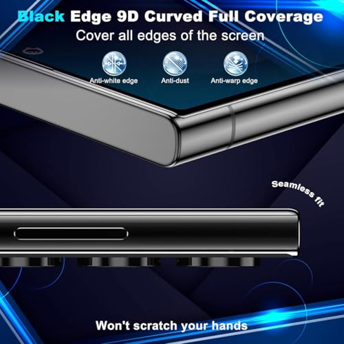 Image of Uyiton By SHILD Privacy Tempered Glass Screen Protector for Samsung Galaxy S24 Ultra 5G (6.8 inch) | Anti-Spy | 9H Hardness | HD Clarity | Fingerprint Sensor Support | Easy Installation