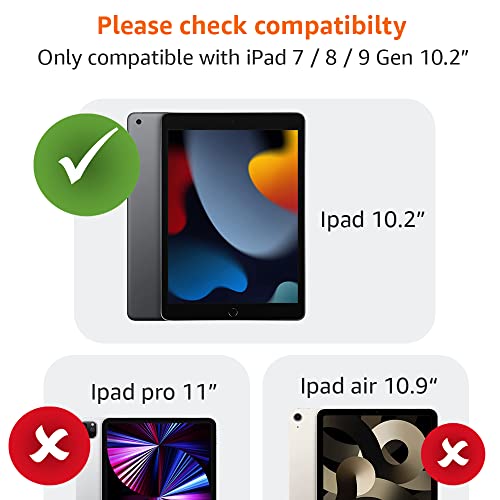 Image of AmazonBasics Smart Case Cover for Apple iPad 10.2 inch 2021 9th /8th /7th Gen (2021 /2020 / 2019) With Trifold Stand [Transparent Back, Flexible with Soft Sides][Auto Sleep /Wake Case][Pencil Holder]-Black