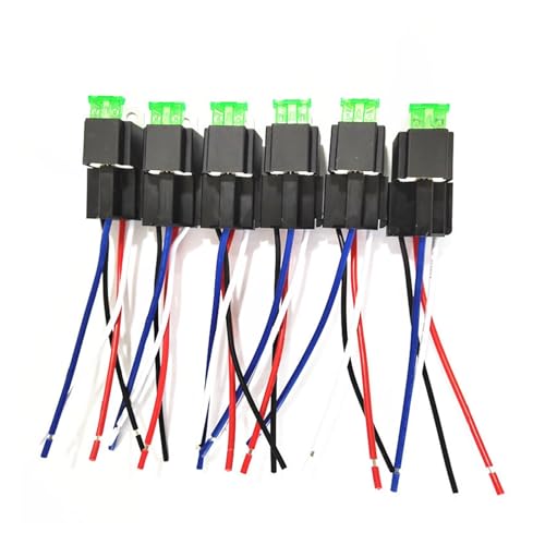 Relais 24V 5 broches borne en cuivre 30A avec embase fusible pour automobile