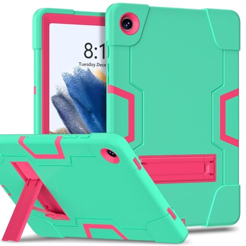 Coque silicone Galaxy Tab A9 Plus antichoc Samsung SM-X210 coque robuste anti-chute béquille rose