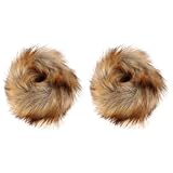 GALPADA Puños de Piel Sintética Elásticos para Mujer Calentadores de Muñeca Suaves y Decorativos Manguitos de Pelo Reutilizables para Fiestas y Disfraces Talla Única