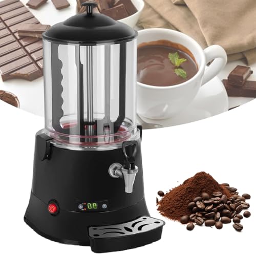 Dispensador de chocolate caliente con pantalla LED y termostato ajustable, capacidad de 10 L para calentar bebidas