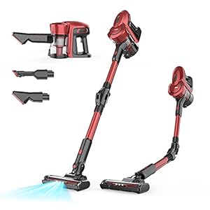 VICSOO Akku Staubsauger, Ohne Kabel Staubsauger, 4 IN 1 Kabelloser Staubsauger mit 2 Saugstufen, 13/25KPa, 40 Minuten…