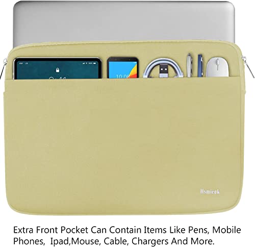 Image of Laptop Case Sleeve 15.6 inch, Shockproof Protective Notebook Bag with Accessory Pocket, Briefcase Carrying Laptop Sleeve for 15.6 inch HP, ASUS, Dell, Lenovo, Acer -Off White