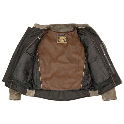 Image of Milwaukee Leather Men's Black Cowhide Quilted Pattern Scooter Style Racing Jacket MLM1545