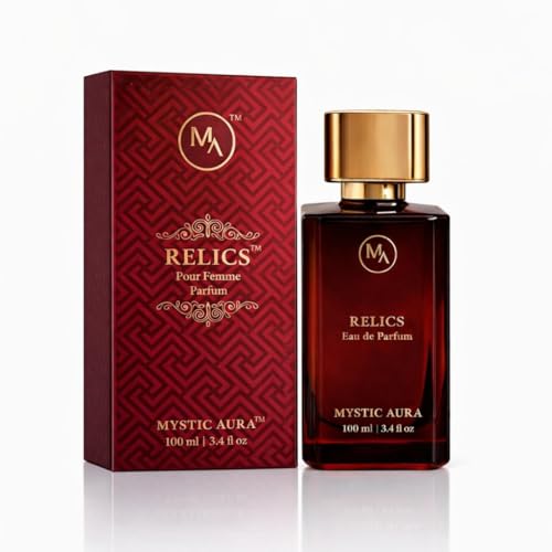 Image of MYSTIC AURA Relics Pour Femme | Eau de Parfum for Women | 100 ML | Fruity Floral Fragrance, Long-Lasting, Luxury, Vegan & IFRA Compliant