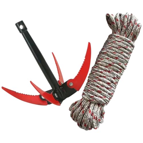 GLEAVI Râteau D'étang Pliable en Acier Inoxydable 4 Dents, Outil de Désherbage Aquatique Professionnel, Coupe-Herbe Rétractable pour Jardin et Entretien des Plans Couleur Aléatoire