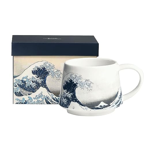 Topadorn Ceramic Mug Porcelain Coffee Cup The Great Wave Coffee Mug with Gift Box,13 oz.