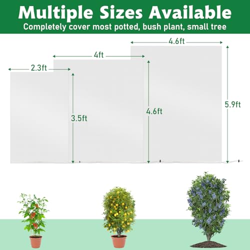 Image of Evoio 4 Pcs Garden Plant Fruit Tree Bird Netting Protection Blueberry Bushes Netting Covers Bags with Drawstring, 4 x 4.6 ft Shrubs Bush Tomato Strawberry Berry Barrier Mesh Cover Net Protector