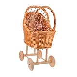 Polyvalent : ce panier à fleurs en rotin et osier élégance et fonctionnalité, servant fois de pièce décorative et d'accessoire pour événements, poussette pour bébé, pièce maîtresse de