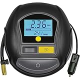 ELASTOFIT 12V Kompressor EL-K71 Reifenkompressor Luftkompressor für Autoreifen 40l/min Abgabeleistung tragbar Auto-Stopp LED Licht Stromanschluss über Zigarettenanzünder