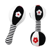 JoyLife Giochi Neonato 0 3 6 Mesi, Sonaglio Neonato Bianco e Nero, Alto Contrasto Sensoriale Neonati Giocattoli, Giocattoli Morbidi a Sonagli Regalo per 3 6 9 12 Mesi Ragazzi e Ragazze