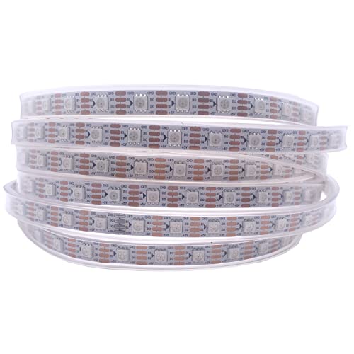 Image of DC 5V WS2813 Led Strip Light Dual Signal Individually Addressable 5m 30 LEDs WS2812B Updated Black White PCB (White PCB IP67, 5M 60LED /M)