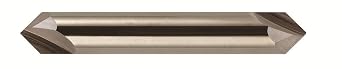Bassett - B10026 MCH-2D Series Solid Carbide End Mill, Uncoated Bright Finish, 2 Flute, 90 Degrees Profile Angle, Chamfer End, 0.15" Cutting Length, 1/8" Cutting Diameter, 1-1/2" Length Pack of 1