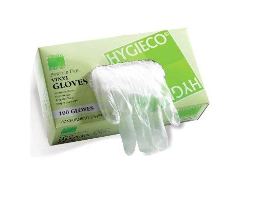 HYGIECO Powder Free VINYL Gloves (MEDIUM) Pack of 100