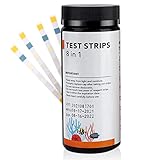 hygger 8-in-1 Aquarium Test Strips for Freshwater & Saltwater, Water Parameter Testing Ammonia...