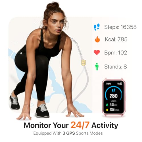 Sgjik H37 Smart Watch Fitness Tracker With Make Call 24/7 Heart Rate Sleep Monitor, 100+ Sports Modes, Calorie Step Counter For Walking, Ip67 Waterproof, Smart Watches thumb #3