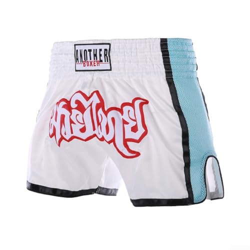 Besshepplo Pantalones cortos de boxeo, Muay Thai, para hombre y mujer, corte ajustado, para MMA, boxeo, kickboxing, ropa para artes marciales, tallas desde M hasta XXL, Negro , Medium - imagen 6
