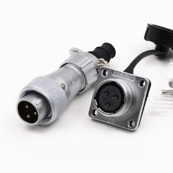 WF16 3pin TI+Z Power Straight Cable Wire Male Plug Female Square Socket Waterproof Aviation Electrical Connector