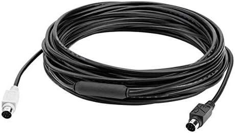 Logitech Extended Cable for Group Video Conferencing System, 15 Meters, Mini-DIN-6, FCC Class (A), CE, RoHS,Laptop/PC/Mac - Black