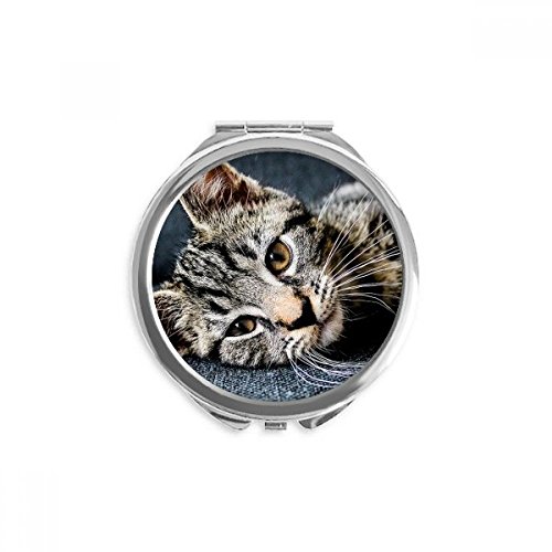 Miroir de poche chat mignon pour sac à main et voyage
