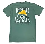 Salty Dog Pigment Dyed Short Sleeve T-Shirt (US, Alpha, Medium, Regular, Regular, Light Green)