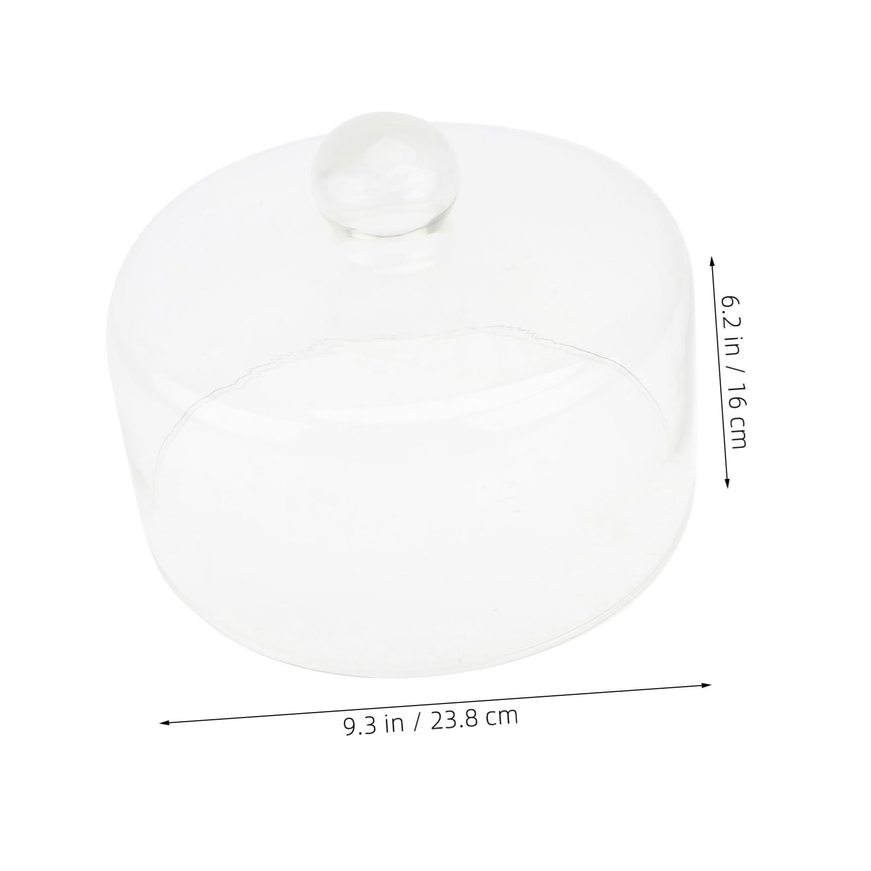 Couvercle en Verre pour Gâteau Dôme à Gâteau Réutilisable Support Solide pour Buffets et Dîners Protection Alimentaire la Poussière