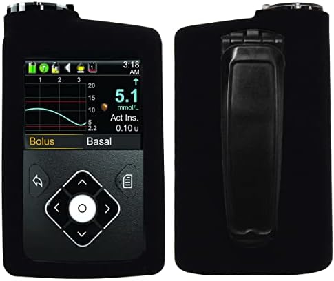プレミアムソフトシリコンケース Medtronicインスリンポンプ用 (MiniMed 630G MiniMed 640G MiniMed 670G MiniMed 770G) (ブラック)
