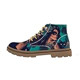 Primer baile Botas para mujer, diseño de calavera de payaso con estampado de calavera, zapatos de calavera, zapatos de moda para mujer, zapatos negros estampados de bruja, zapatos de tobillo primavera, 2019, Patrón 9, 5 US