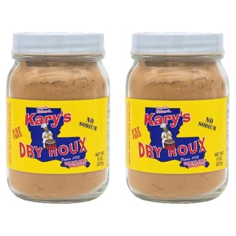 Kary's - No Fat- Dry Roux 8oz (Pack of 2) - Healthy and Flavorful Alternative to Traditional Roux - Contains No Sodium - Adds Depth and Flavor to Soups, Stews, Gumbos and More Cover