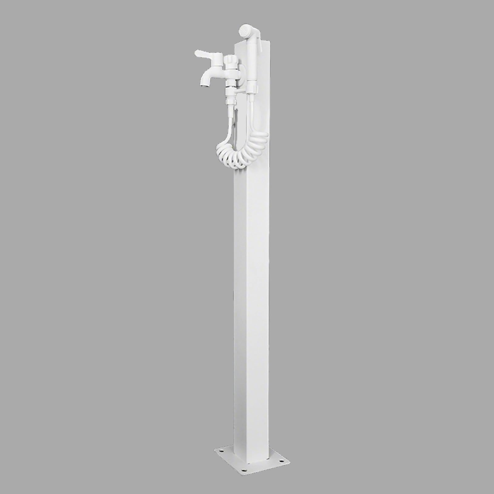 Colonne d'eau de jardin en acier inoxydable avec double robinet