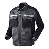 Couleur : gris/noir J.A.K. 102055002 Série 10205 Veste, 100% Coton, Gris/Noir, Taille M