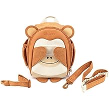 Lulyboo Toddler Harness Backpack with Detachable Leash, 5 Pockets & Insulated Lunch Bag - Safe & Stylish Kids Backpack for 1-7 Years, Animal Themed, Lightweight, Durable Travel & Outdoor Safety Gear
