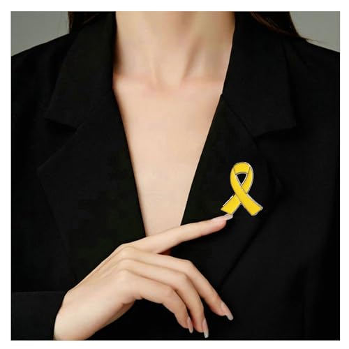 Image of Bring Them Home Pin Yellow Ribbon Pin for Women Men Yellow Ribbon Israel Pin Breast Cancer Awareness Lapel Pin (6)