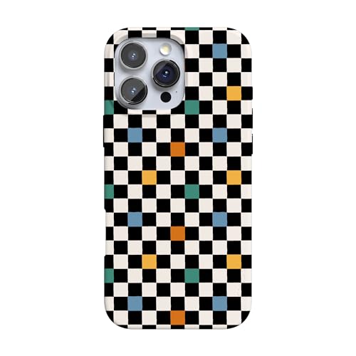 Casely iPhone 16 Pro Case | Old Skool | Retro Checkerboard | Compatible with MagSafe | Classic Ultra Slim Design