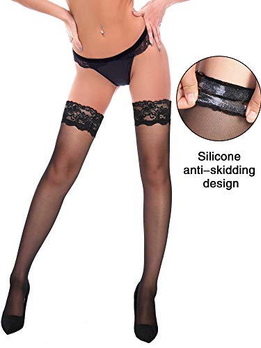 Halterlose Strümpfe Set von Boao für Damen – 3 Paar