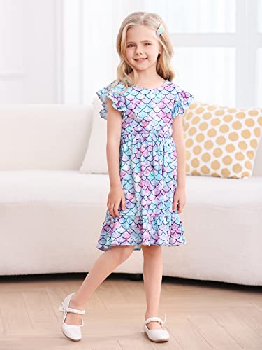 Yousie Toddler Little Girl Dress Ruffle Tie Back Backless Summer Sundress Party Dresses4