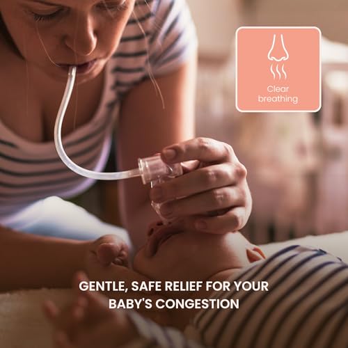 Image of TensCare Nasal Aspirator for Babies - Clears Blocked Nose | Removes snot gently. Comes with reusable, cleanable filters. Safe, easy-to-use baby care essential.