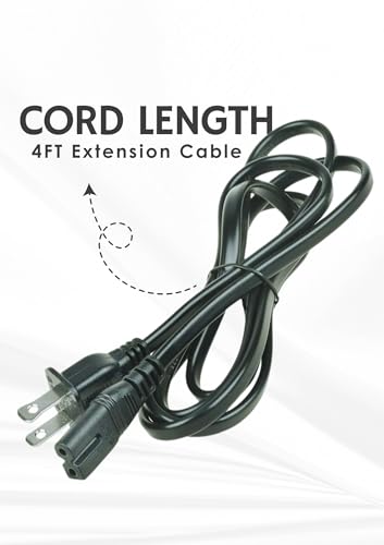 Image of Durable Replacement AC Power Cord for MegaWise Vacuum Sealer Machines - 4FT Extension Cable with Secure WD-01 Plug & WD-23 Socket, Safe & Reliable Power Connection