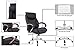 Amazon Basics Big & Tall Executive, Adjustable, Swivel Office Chair with Armrest, Black Bonded Leather