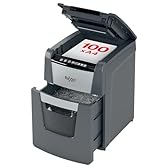 REXEL Optimum Auto Feed+ 100X, Distruggidocumenti Automatico, 100-110 Fogli (80-70 gr/mq), Taglio a frammento, Livello di Sicurezza P-4, per la Casa e per l’Ufficio, Capacità 34 Litri, 2020100XEU
