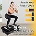 EVOLAND Vibration Plate Exercise Machine, 12mm Vibration Amplitude Whole Body Workout Fitness Trainer, 5 Program Modes, Bluetooth Speaker, Resistance Bands for Home Fitness and Toning